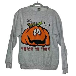 Tultex Halloween Pumpkin Pullover Sweater Top Size Medium
